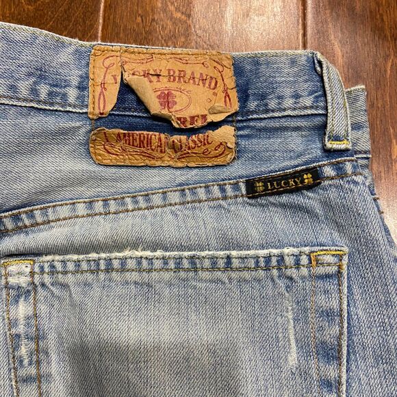Lucky Brand Vintage Dungaree Fit Light Wash Denim Blue Jeans Men's Size 30 x 32 - Picture 4 of 8